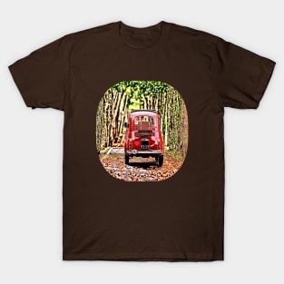 Small Red Car Cartoon T-Shirt